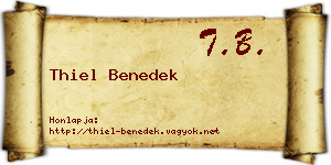 Thiel Benedek névjegykártya